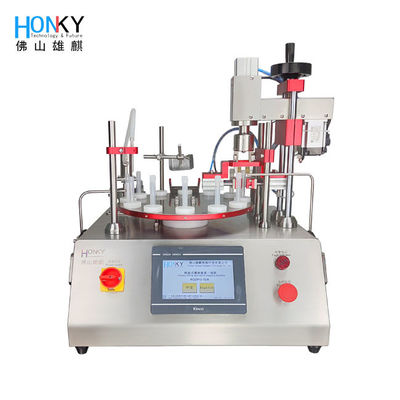 Desktop Small Vial Liquid Perfume Filling Capping Machine With High Precision Pump And Servo Motor For Small Vial Capping Packing