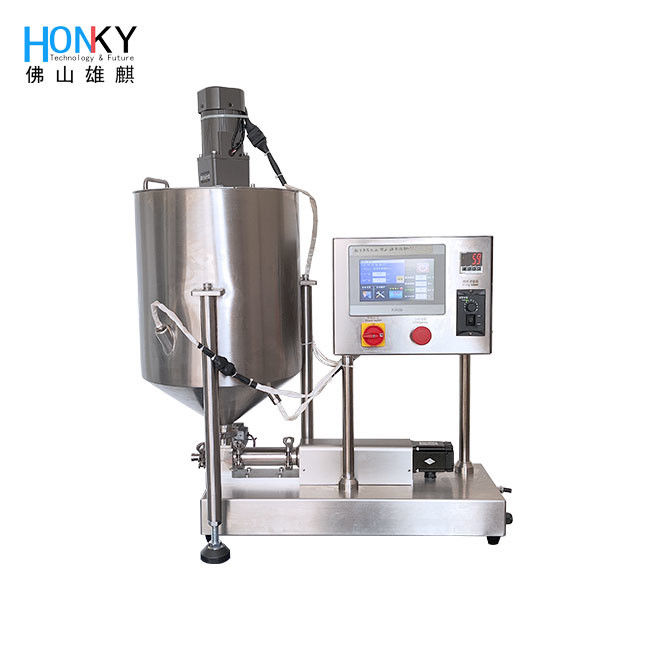 Desktop Servo Motor Control Syringe Tube Filling Machine dengan Pompa Piston Keramik untuk 30 PCS/MIN Gel Paste Filling