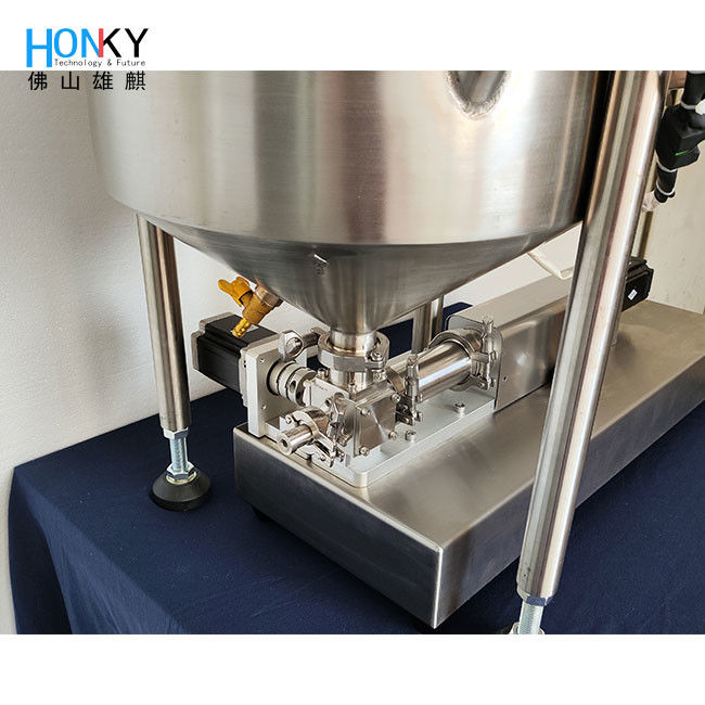 Desktop Servo Motor Control Syringe Tube Filling Machine dengan Pompa Piston Keramik untuk 30 PCS/MIN Gel Paste Filling