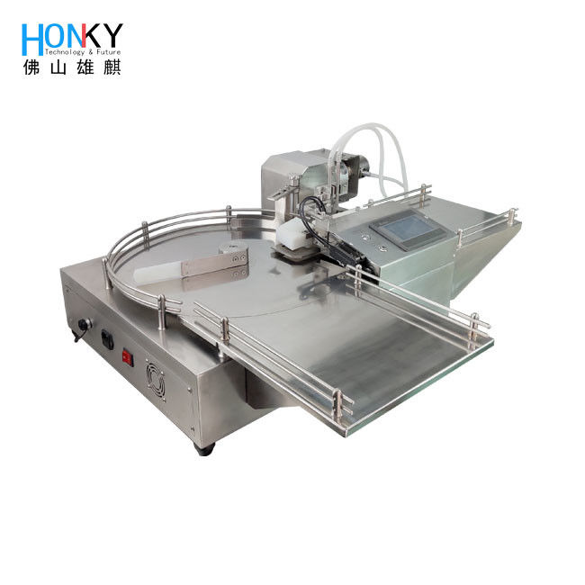 Desktop Glass Vial Liquid Dressing Vial Filling Machine Dengan Pompa Keramik Presisi Tinggi Untuk Pengemasan Vial Kecil