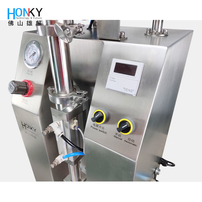 Desktop Type 2ml Keramik Piston Pump Paste Filling Machine untuk Penuh dan Pengemasan Jarum Suntik