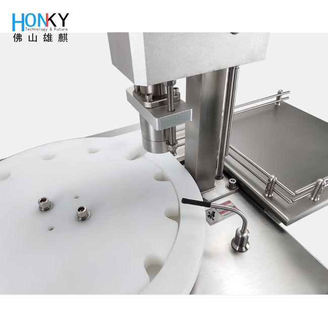 Desktop Semiautomatic 5ml Vial Liquid Filling Machine With Crimping Function For Cosmetic Essential Filling Mesin Penuh Cairan Dengan Fungsi Crimping Untuk Penuh Kosmetik