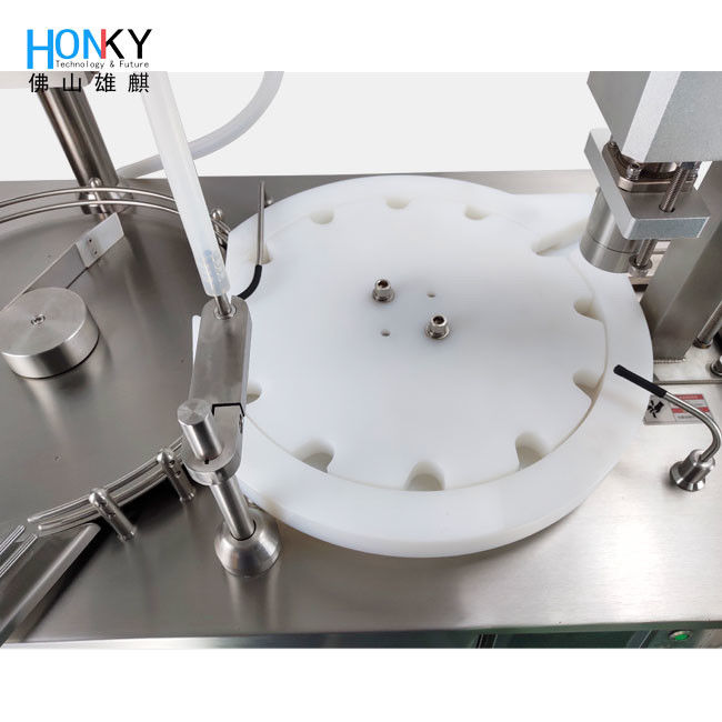 Desktop Semiautomatic 5ml Vial Liquid Filling Machine With Crimping Function For Cosmetic Essential Filling Mesin Penuh Cairan Dengan Fungsi Crimping Untuk Penuh Kosmetik