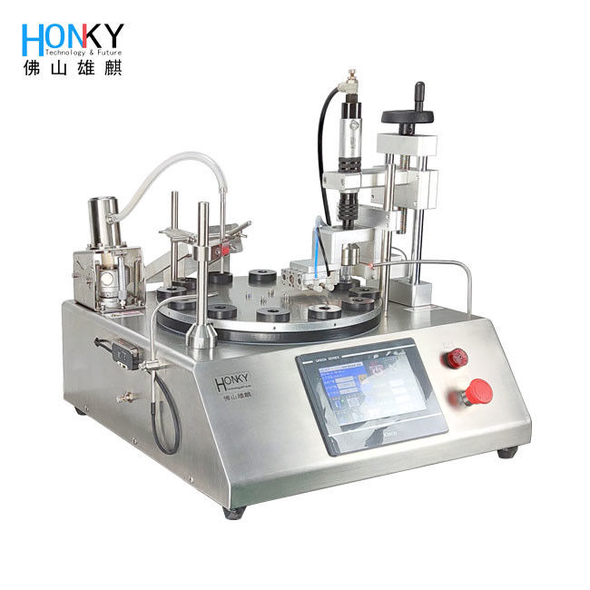 Desktop Semi-Automatic Vape Oil Liquid Filling And Capping Machine Dengan Keramik Piston Filling Pump System Untuk Pengisian Minyak