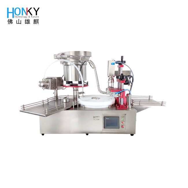 Clean Workshop Using Desktop 30ml Diluent Liquid Filling And Capping Machine With Full Automatic Function For Lab Reagent