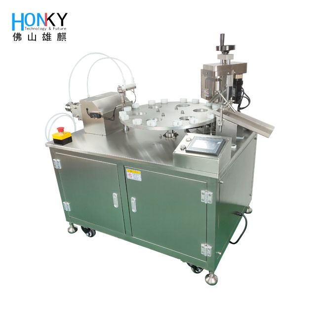Desktop Automatic 2ml Cyro Tube Filling And Capping Machine With Double Head System For The Bio Reagent Filling