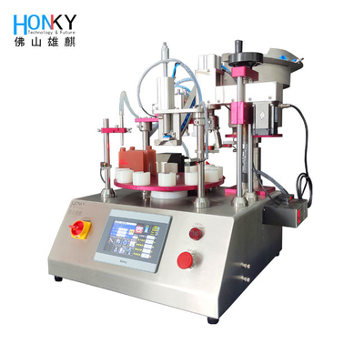 Bersih Bench Tipe Desktop Mesin Pengisian Dan Capping Untuk 50ml Botol Bio-Reagent Dengan High Precision Piston Pump