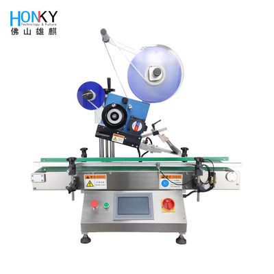 Desktop Otomatis Flat Surface Plane Labeling Machine Dengan Sticker Label Percetak Perekat Untuk Tas Kotak Botol Kartu