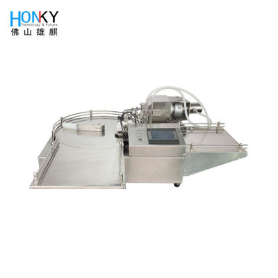 Desktop Double Head 5ml Glass Vial Liquid Filling Machine Dengan Pompa Keramik Presisi Tinggi Untuk Pengisian Minyak Esensial