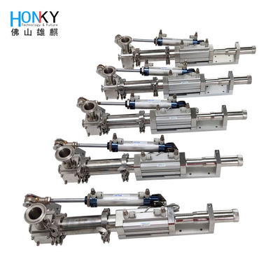 Air Driven Rotary Valve Pneumatic Filling Pump Untuk Lotion Kosmetik Penyesuaian Manual