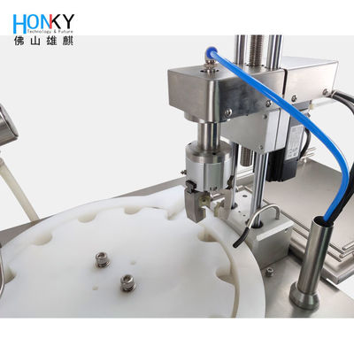 Desktop Essential Automatic Filling And Capping Machine Dengan Servo Motor Capping System Untuk Pengemasan Botol Kaca