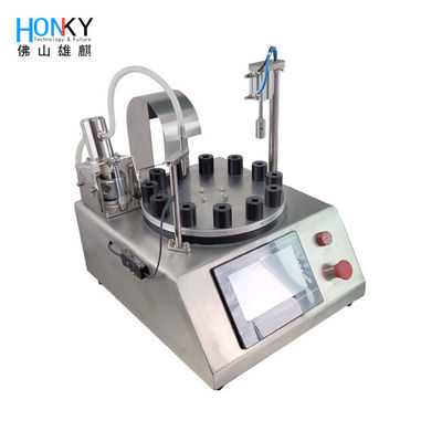 Desktop Semi-Automatic Perfume Vial Filling Machine 2ml Vial Sampel Filling Machine untuk Spray Cap Vial Filling dan Capping