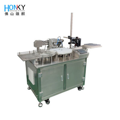 Desktop Vial Automatic Bottle Filling Dan Capping Machine Untuk Kosmetik