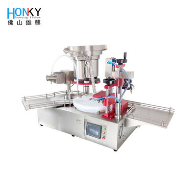Desktop Automatic 2ml Bio-Reagent Liquid Vial Filling And Capping Machine With Cap Loading Function Untuk penggunaan bangku bersih